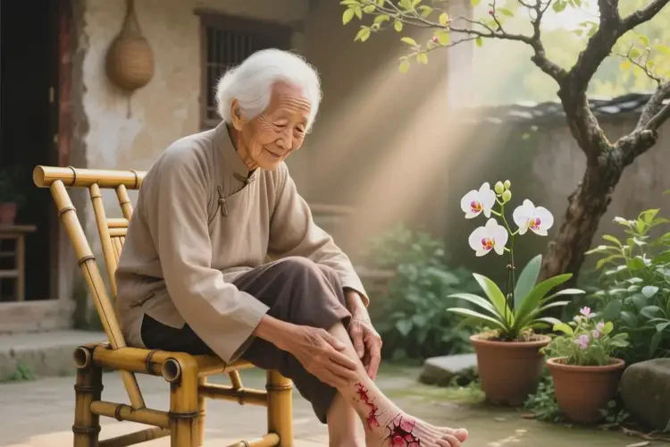 老人脚上经常长湿疹不管它会自己好吗(图1)