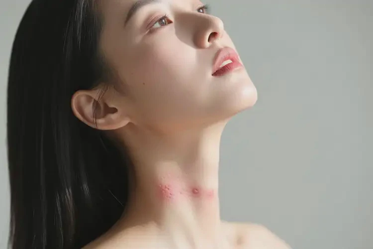 女人脖子上偶尔长湿疹可以治好吗(图1)