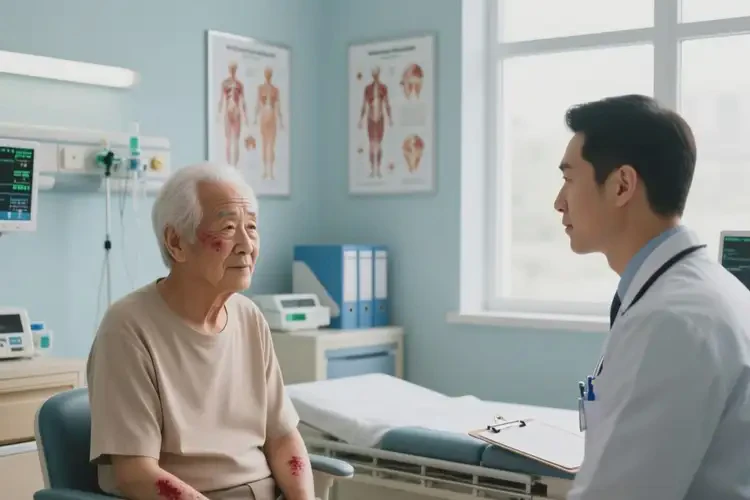 老年人面部经常长湿疹可以治好吗(图1)