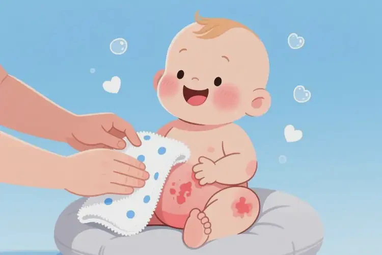 婴儿屁股上偶尔起湿疹能治好吗(图2)