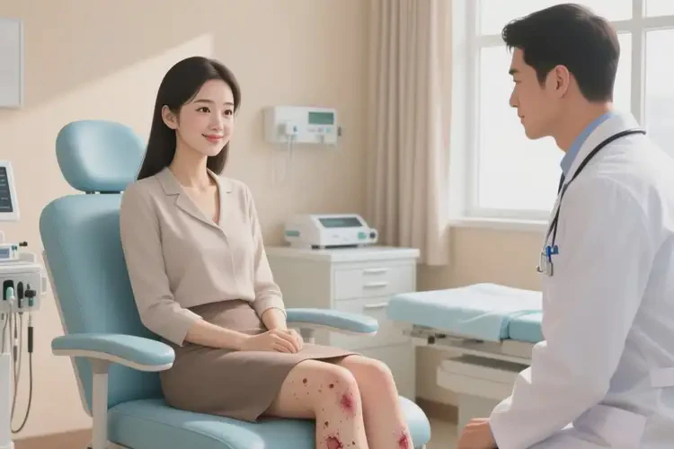 女人小腿上起湿疹可以治好吗(图1)