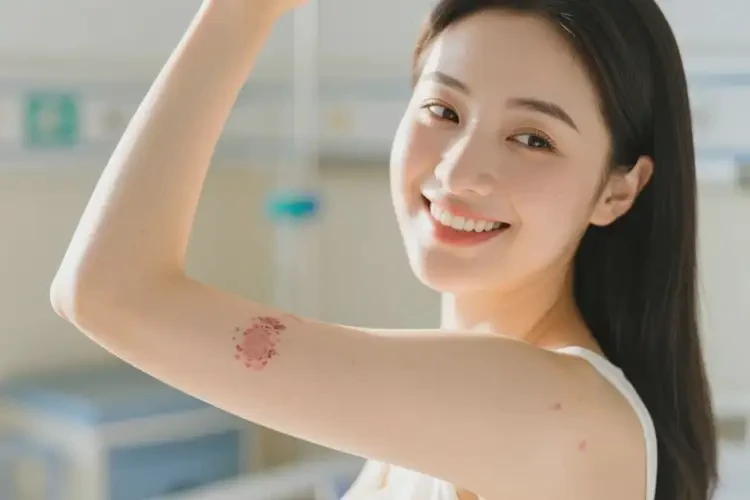 女人手臂上偶尔起湿疹可以治好吗(图1)