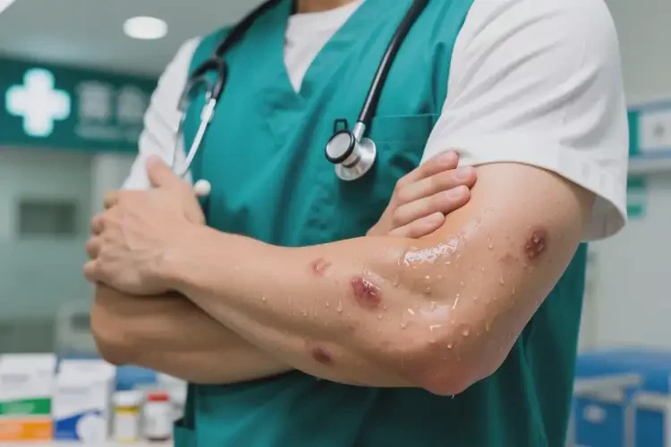 男性手臂长湿疹可以治好吗(图4)