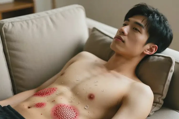 男生肚子出湿疹不管它会自己自愈吗(图1)