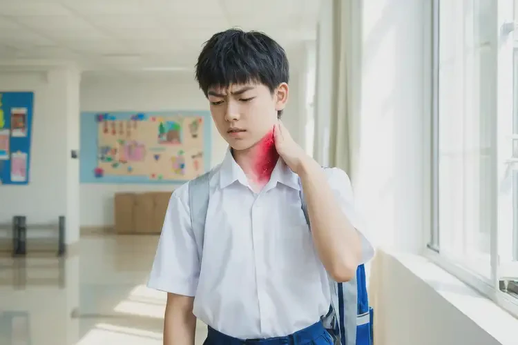 中学生脖子上容易起湿疹可以治好吗(图2)