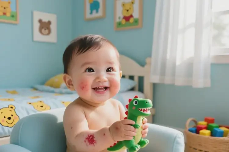 小儿手臂长湿疹可以彻底自愈吗(图1)