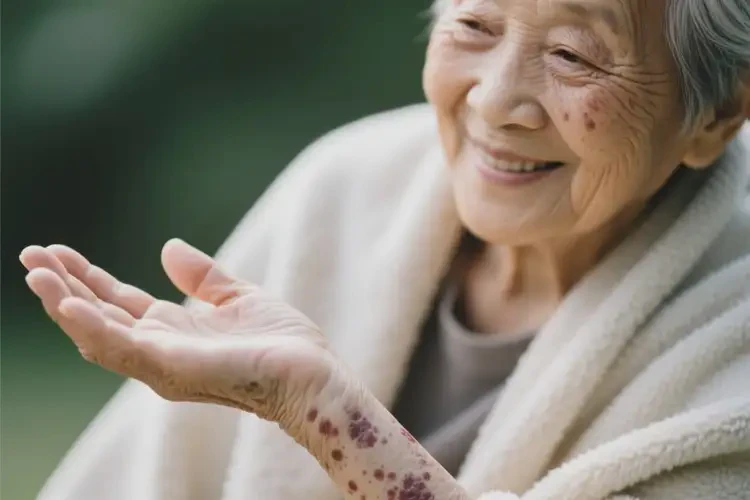 老年人手臂上有湿疹可以治好吗(图1)