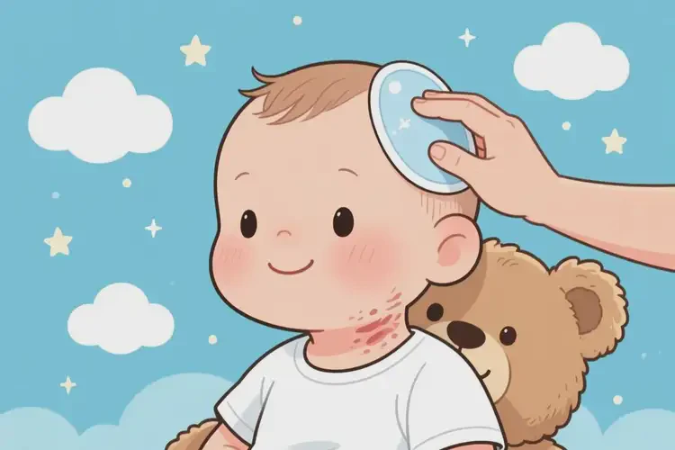 宝宝脖子上起湿疹能治好吗(图2)