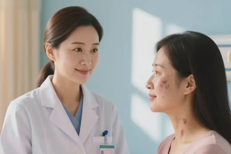 女人面部容易长湿疹可以治好吗(图1)