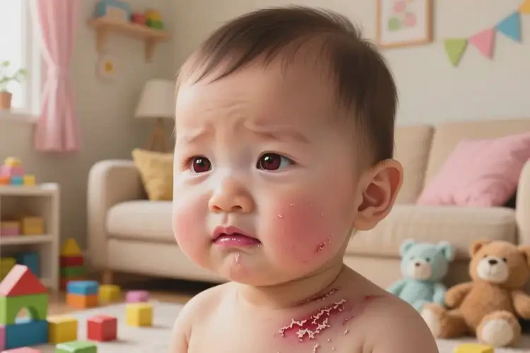 儿童脖子起湿疹可不可以彻底自愈(图4)