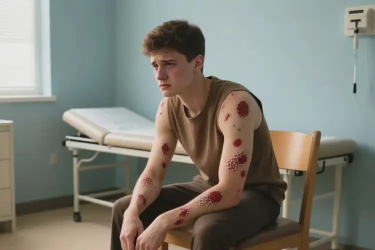 男性手臂上长湿疹可不可以彻底自愈(图1)