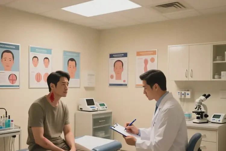 男人脖子上起湿疹可以治好吗(图2)