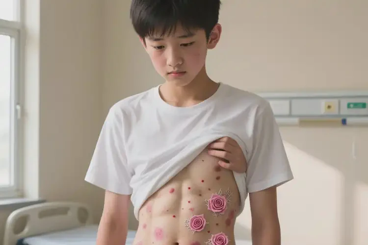 中学生肚子长湿疹能不能彻底自愈(图1)