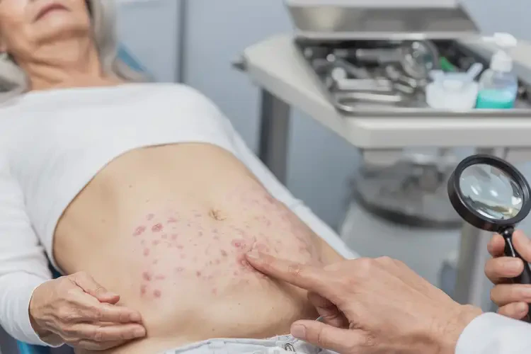 女性肚子上偶尔长湿疹可以彻底自愈吗(图4)