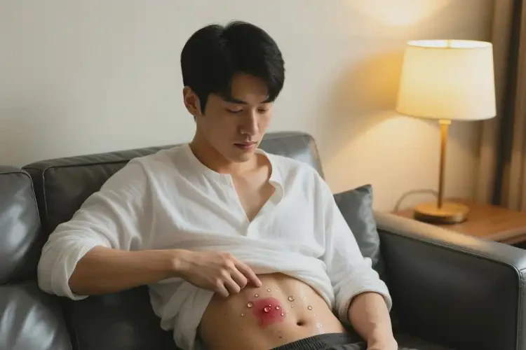 男人肚子出现湿疹不管它会自己痊愈吗(图4)