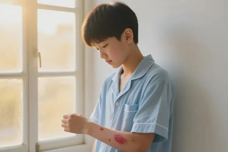 中学生身上长湿疹不管它会自己自愈吗(图2)