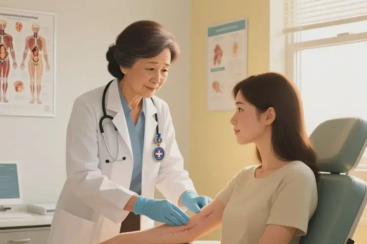 女性手臂容易起湿疹可以治好吗(图1)