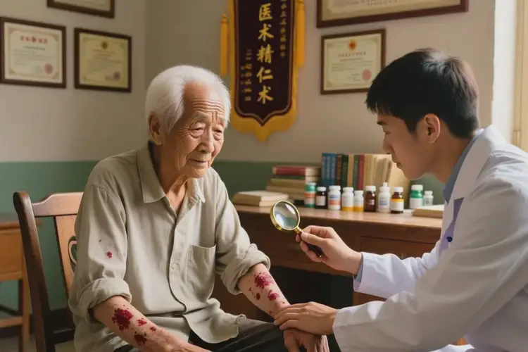 老人手臂上长湿疹能彻底自愈吗(图1)