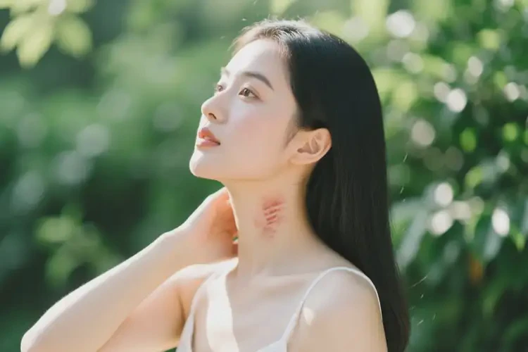 女性脖子上容易长湿疹可以治好吗(图1)