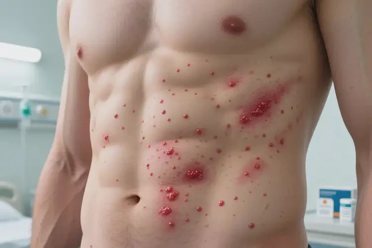 男人肚子偶尔起湿疹可以治好吗(图3)