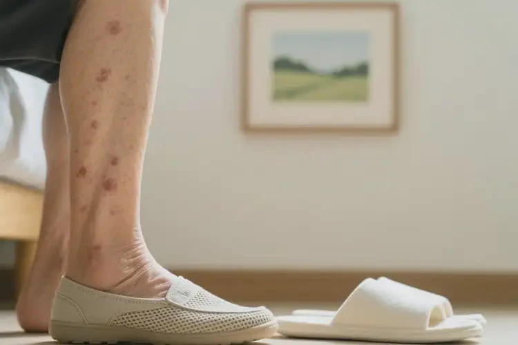 老年人脚上容易长湿疹可以治好吗(图1)