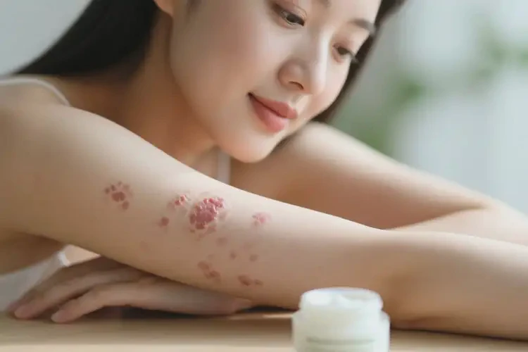 女人手臂上偶尔起湿疹可以治好吗(图2)