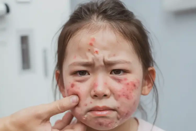 小孩面部出现湿疹不管它会自己好吗(图3)