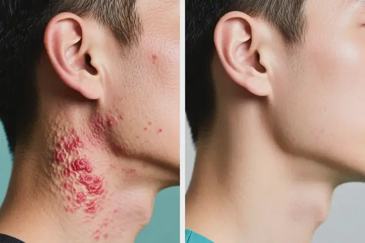 男人脖子上有湿疹可以治好吗(图2)