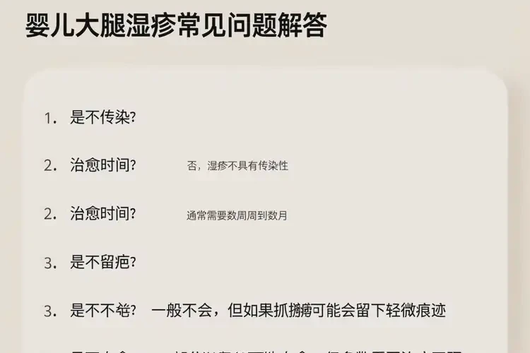 婴儿大腿出湿疹能治好吗(图1)