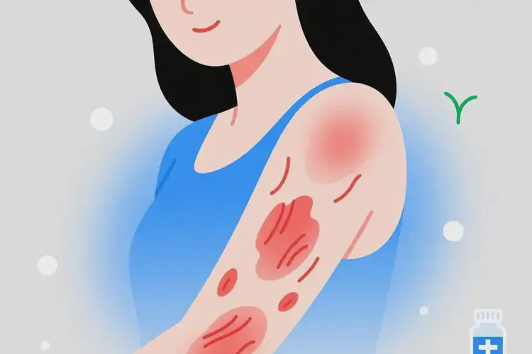 女人手臂上有湿疹可以治好吗(图2)