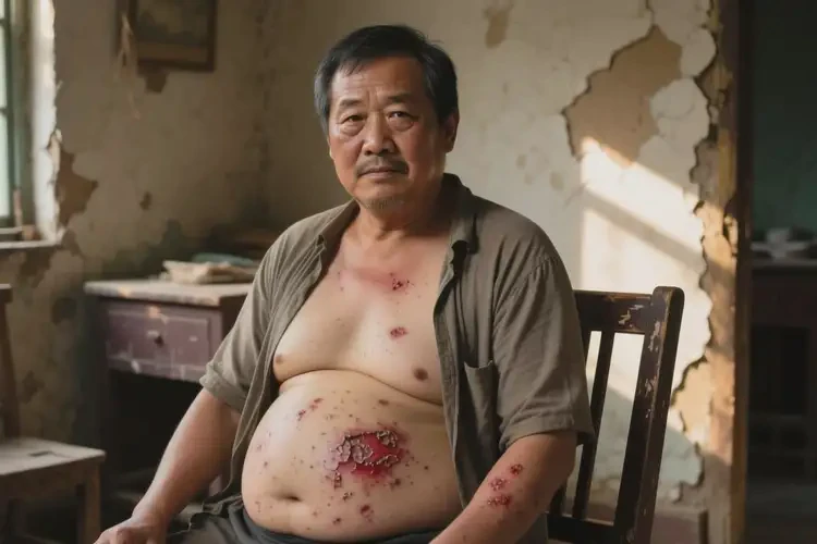 男人肚子出现湿疹不管它会自己痊愈吗(图1)