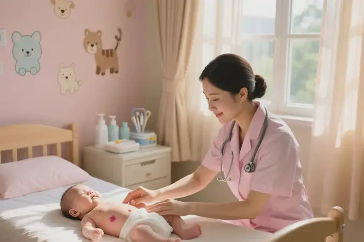 小儿肚子上出现湿疹可以治好吗(图2)