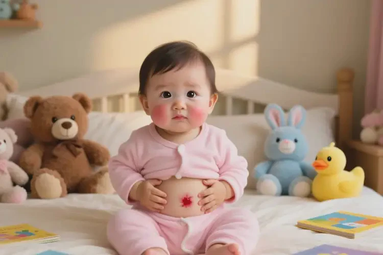 儿童肚子起湿疹不管它会自己自愈吗(图1)