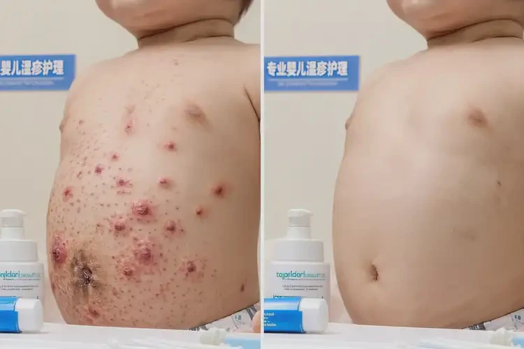 婴儿肚子上长湿疹能治好吗(图1)