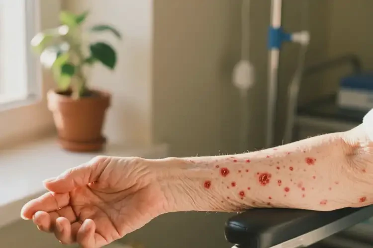 老年人手臂上有湿疹可以治好吗(图2)