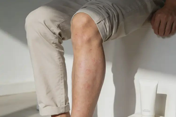 男人小腿上经常起湿疹可以治好吗(图1)