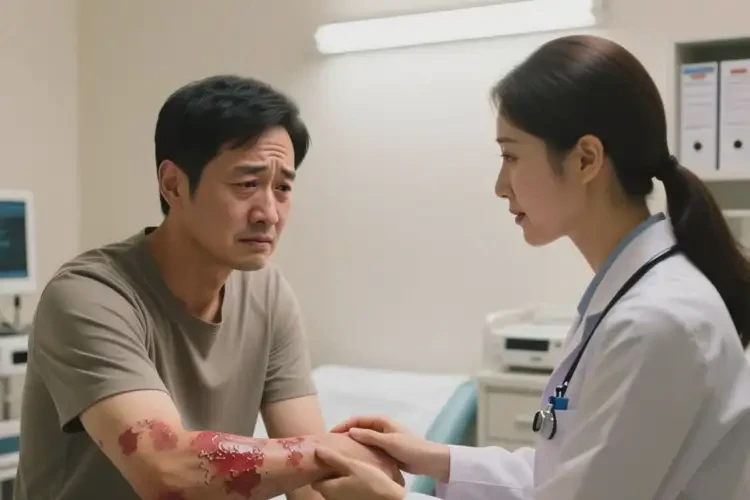 男人手臂上出湿疹可以治好吗(图1)