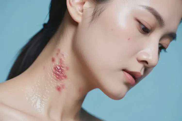 女人脖子出现湿疹可以治好吗(图1)