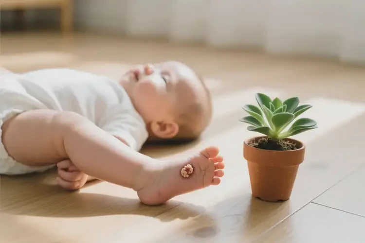 婴儿脚上容易长湿疹能治好吗(图1)