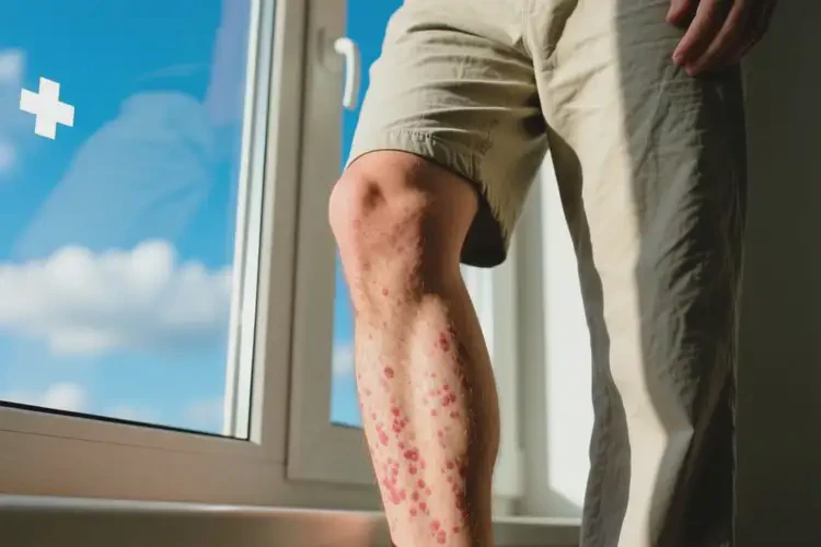 男人大腿有湿疹可以治好吗(图1)