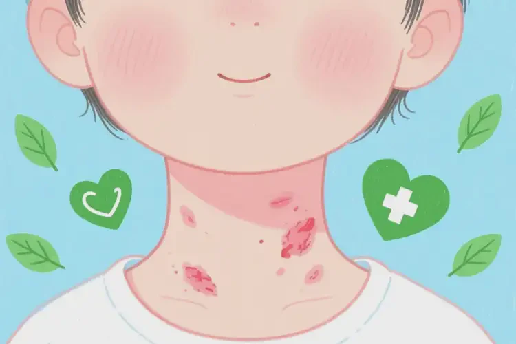 孩子脖子上有湿疹能治好吗(图4)