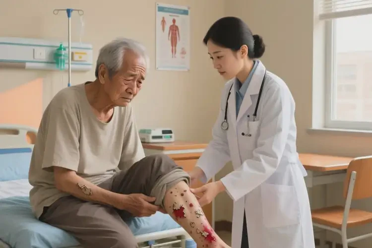 老年人小腿上容易长湿疹能治好吗(图1)