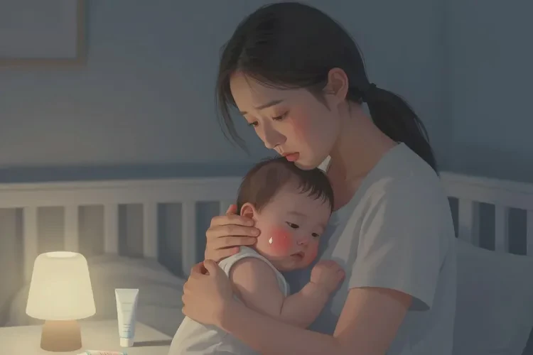 婴儿面部有湿疹可以治愈吗(图1)