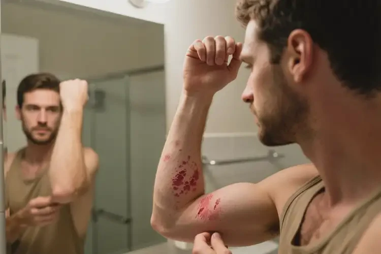 男性手臂出现湿疹能治好吗(图1)