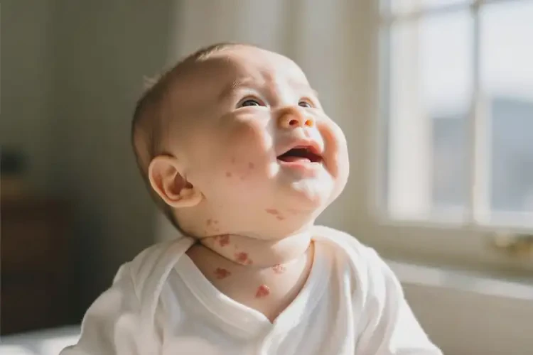 婴儿脖子经常起湿疹能治好吗(图2)