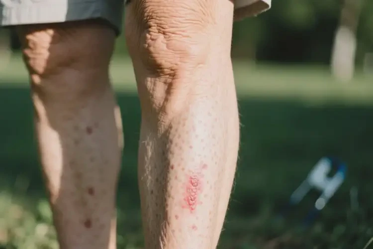 老人小腿出现湿疹能治好吗(图1)