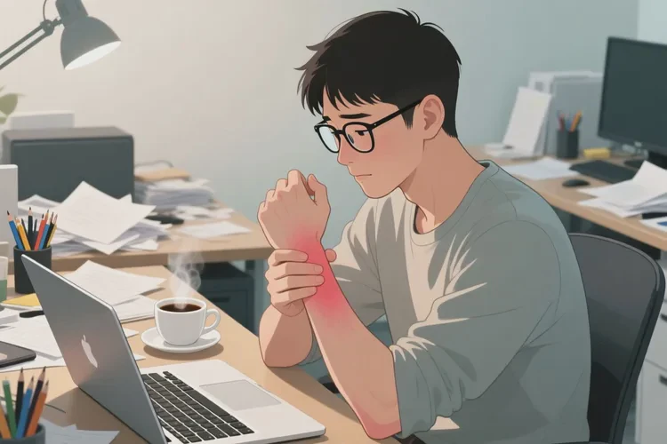 男人身上偶尔长湿疹能靠自己自愈吗(图1)