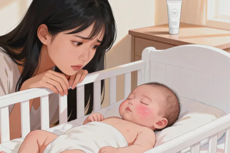 婴儿脸上偶尔起湿疹可以治愈吗(图1)