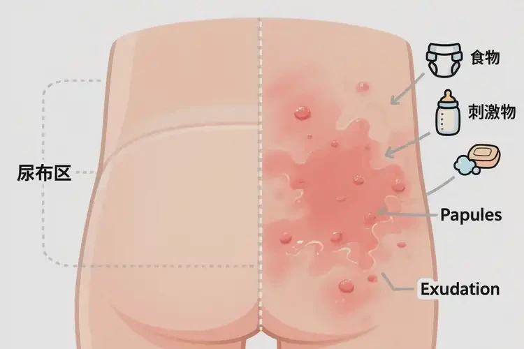 儿童屁股上容易长湿疹能治好吗(图3)
