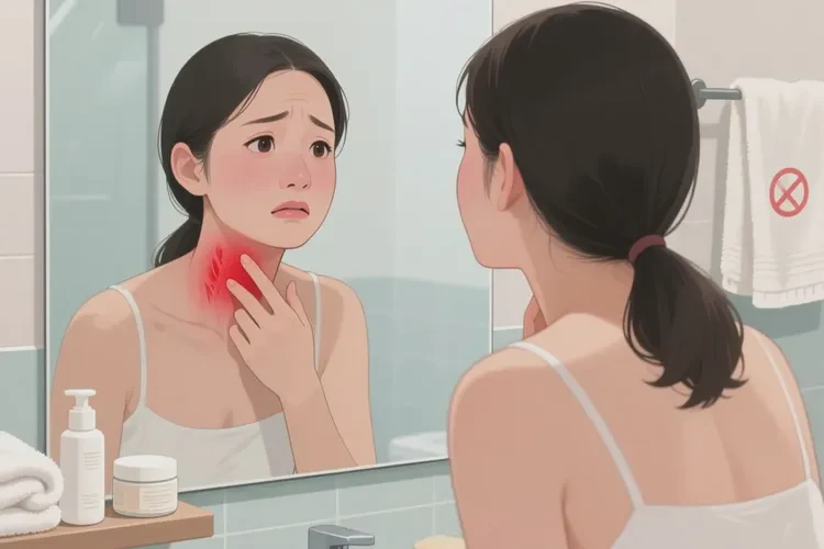 女人脖子出现湿疹能靠自己自愈吗(图1)